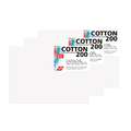 HONSELL | Cotton 200 schildersdoek — katoen universeel geprepareerd, 10 cm x 10 cm, pak van 3 stuks, 380 g/m²