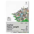 WINSOR & NEWTON™ Markerblok — heavy weight, A3, 29,7 cm x 42 cm, 160 g/m², glad, blok (eenzijdig gelijmd) 25 vellen