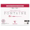 Clairefontaine | FONTAINE® aquarelpapier —  grain fin 300 g/m², 31 cm x 41 cm, 300 g/m², fijn, 1. Blok met 10 vel — éénzijdig gelijmd