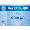 CANSON® Transparantpapier Calque Satin, A4, 21 cm x 29,7 cm, 90 g/m², 12 vel - 90g - 21x29,7cm, blok (eenzijdig gelijmd)