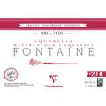 Clairefontaine | FONTAINE® aquarelpapier —  grain fin 300 g/m², 18 cm x 26 cm, 300 g/m², fijn, 4. Blok met 20 vel — vierzijdig gelijmd