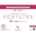Clairefontaine | FONTAINE® aquarelpapier —  grain fin 300 g/m², 31 cm x 41 cm, 300 g/m², fijn, 4. Blok met 20 vel — vierzijdig gelijmd