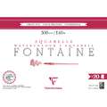 Clairefontaine | FONTAINE® aquarelpapier —  grain fin 300 g/m², 36 cm x 51 cm, 300 g/m², fijn, 4. Blok met 20 vel — vierzijdig gelijmd