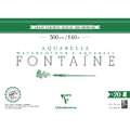 Clairefontaine | FONTAINE® aquarelpapier — grain torchon 300 g/m², 23 cm x 31 cm, 23 cm x 31 cm, 300 g/m², blok (vierzijdig gelijmd)