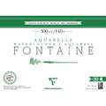 Clairefontaine | FONTAINE® aquarelpapier — grain torchon 300 g/m², 26 cm x 36 cm, 26 cm x 36 cm, 300 g/m², blok (vierzijdig gelijmd)