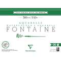 Clairefontaine | FONTAINE® aquarelpapier — grain torchon 300 g/m², 31 cm x 41 cm, 31 cm x 41 cm, 300 g/m², blok (vierzijdig gelijmd)