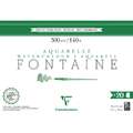 Clairefontaine | FONTAINE® aquarelpapier — grain torchon 300 g/m², 36 cm x 51 cm, 36 cm x 51 cm, 300 g/m², blok (vierzijdig gelijmd)