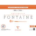 Clairefontaine | FONTAINE® aquarelpapier — gesatineerde korrel 300 g/m², 31 x 41cm - 300g/m² - Blok van 20 vellen, 1 stuk, blok (vierzijdig gelijmd)
