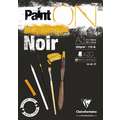 Papier multi-techniques PaintON Noir Clairefontaine, A3, 29,7 cm x 42 cm, 250 g/m², 1. Bloc de 20 feuilles