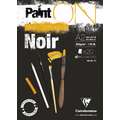Clairefontaine | Paint ON Noir — zwart multi-papier, A2, 42 cm x 59,4 cm, 250 g/m², 1. Blok (kopsgelijmd) met 20 vel