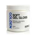 GOLDEN® | Soft gel medium, pot 473 ml, gloss = glans, 1. Gloss = glans