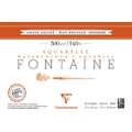 Clairefontaine | FONTAINE® aquarelpapier — gesatineerde korrel 300 g/m², 18 x 26cm - 300g/m² - Blok van 20 vellen, 1 stuk, blok (vierzijdig gelijmd)