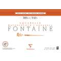 Clairefontaine | FONTAINE® aquarelpapier — gesatineerde korrel 300 g/m², 36 x 51cm - 300g/m² - Blok van 20 vellen, 1 stuk, blok (vierzijdig gelijmd)
