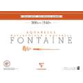 Clairefontaine | FONTAINE® aquarelpapier — gesatineerde korrel 300 g/m², 46 x 61cm - 300g/m² - Blok van 20 vellen, 1 stuk, blok (vierzijdig gelijmd)