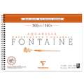 Clairefontaine | FONTAINE® aquarelpapier — gesatineerde korrel 300 g/m², 26 x 36cm - 300g/m² - Album van 12 vellen, 1 stuk, blok, spiraalgebonden