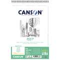 Bloc de 50 feuilles de papier Esquisse 1557 de Canson - 120 g/m², Bloc spiralé, A5, 14,8 cm x 21 cm, 120 g/m², Bloc spiralé