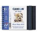 CANSON® | Mixed Media Artists ART BOOK — spiraal, A5, 14,8 cm x 21 cm, fijn, 300 g/m², 1. Landschap = liggend formaat