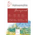 Bloc aquarelle Burgund de Hahnemühle, 24 cm x 32 cm, Bloc collé 4 côtés, 250 g/m², Rugueux