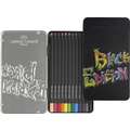 Coffret en métal crayons de couleur Black Edition Faber-Castell, 12 crayons