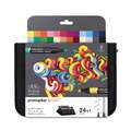 WINSOR & NEWTON™ | Promarker Brush™ — set 24 markers, 24 kleuren — Student designer, wig-vormige punt|conische punt