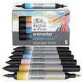 WINSOR & NEWTON™ | Promarker Watercolour™ — se ○, Sky tones, set met 6 markers