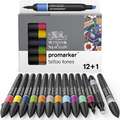 Set van 12 markers Promarker™ + 1 blender, Tatoo, set