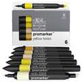Set de 6 marqueurs Promarker Winsor & Newton, tons jaunes, Set
