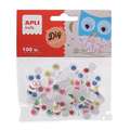 Lot de 100 yeux mobiles, ronds