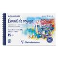 Clairefontaine | AQUAPAD® aquarelpapier — reisboekje, 13,5 cm x 25 cm, 300 g/m², fijn, 1. Blok met 15 vel