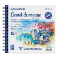 Clairefontaine | AQUAPAD® aquarelpapier — reisboekje, 19 cm x 20 cm, 300 g/m², fijn, 1. Blok met 15 vel