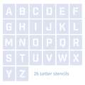 Set 26 pochoirs Alphabet, 7 cm - sans sérif, Set