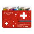 Coffret métallique de crayons aquarellables SwissColor Caran d'Ache, 30 crayons