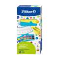 Coffret aquarelle Procolor Pelikan, 12 couleurs - coffret turquoise/jaune fluo