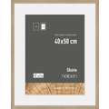 nielsen® | Skava wissellijst — grenenhout ○ incl. passe-partout, Eiken naturel, 40 cm x 50 cm — uitsnede passe-partout 30 cm x 40 cm
