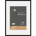 nielsen® | Skava wissellijst — grenenhout ○ incl. passe-partout, Zwart, (A2) 42 cm x 59,4 cm — uitsnede passe-partout 29,7 cm x 42 cm