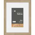 nielsen® | Skava wissellijst — grenenhout ○ incl. passe-partout, Eiken naturel, 15 cm x 20 cm — uitsnede passe-partout 9 cm x 13 cm