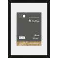 nielsen® | Skava wissellijst — grenenhout ○ incl. passe-partout, Zwart, (A4) 21 cm x 29,7 cm — uitsnede passe-partout 15 cm x 20 cm