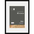 nielsen® | Skava wissellijst — grenenhout ○ incl. passe-partout, Zwart, (A3) 29,7 cm x 42 cm — uitsnede passe-partout 21 cm x 29,7 cm
