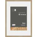 nielsen® | Skava wissellijst — grenenhout ○ incl. passe-partout, Eiken naturel, (A3) 29,7 cm x 42 cm — uitsnede passe-partout 21 cm x 29,7 cm