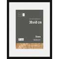 nielsen® | Skava wissellijst — grenenhout ○ incl. passe-partout, Zwart, 30 cm x 40 cm — uitsnede passe-partout 21 cm x 29,7 cm