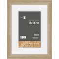nielsen® | Skava wissellijst — grenenhout ○ incl. passe-partout, Eiken naturel, 13 cm x 18 cm — uitsnede passe-partout 9 cm x 13 cm