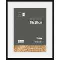 nielsen® | Skava wissellijst — grenenhout ○ incl. passe-partout, Zwart, 40 cm x 50 cm — uitsnede passe-partout 30 cm x 40 cm