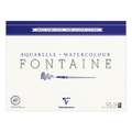Clairefontaine | FONTAINE® aquarelpapier — grain demi-satin 300 g/m², 42 cm x 56 cm, 300 g/m², satiné, 1. Blok met 25 vel — vierzijdig gelijmd