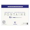 Clairefontaine | FONTAINE® aquarelpapier — grain demi-satin 300 g/m², 30 cm x 40 cm, 300 g/m², satiné, 1. Blok met 25 vel — vierzijdig gelijmd