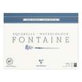 Clairefontaine | FONTAINE® aquarelpapier — grain nuageux 300 g/m², 36 cm x 48 cm, 300 g/m², ruw, 1. Blok met 15 vel — vierzijdig gelijmd