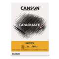 Bloc Graduate Bristol Canson, A4, 21 cm x 29,7 cm, Lisse, 180 g/m²