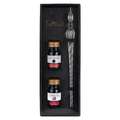 Coffret encre et plume en verre Jacques Herbin, Transparent, Set