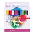 Set de marqueurs brush Ecoline, Brillant, 10 marqueurs