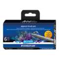 STAEDTLER® | Pigment brush pen 371 — 6-sets, Blues & Violets, set, penseelpunt