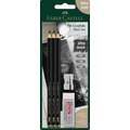 FABER-CASTELL | Pitt® Artist Graphite Matt grafietpotlood — sets, 10B ○ 12B ○ 14B ○ gum ○ puntenslijper